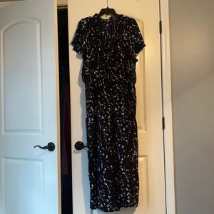 Banana Republic Navy Floral Jumpsuit